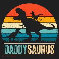 Daddysaurus T-Rex Dad Dinosaur Daddy Saurus Fathers Day Women's Sweatshirt thumb 2