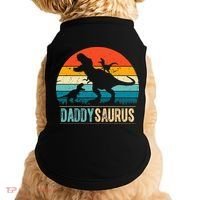 Daddysaurus T-Rex Dad Dinosaur Daddy Saurus Fathers Day Doggie Tank thumb 0