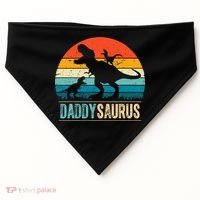 Daddysaurus T-Rex Dad Dinosaur Daddy Saurus Fathers Day USA-Made Doggie Bandana thumb 0