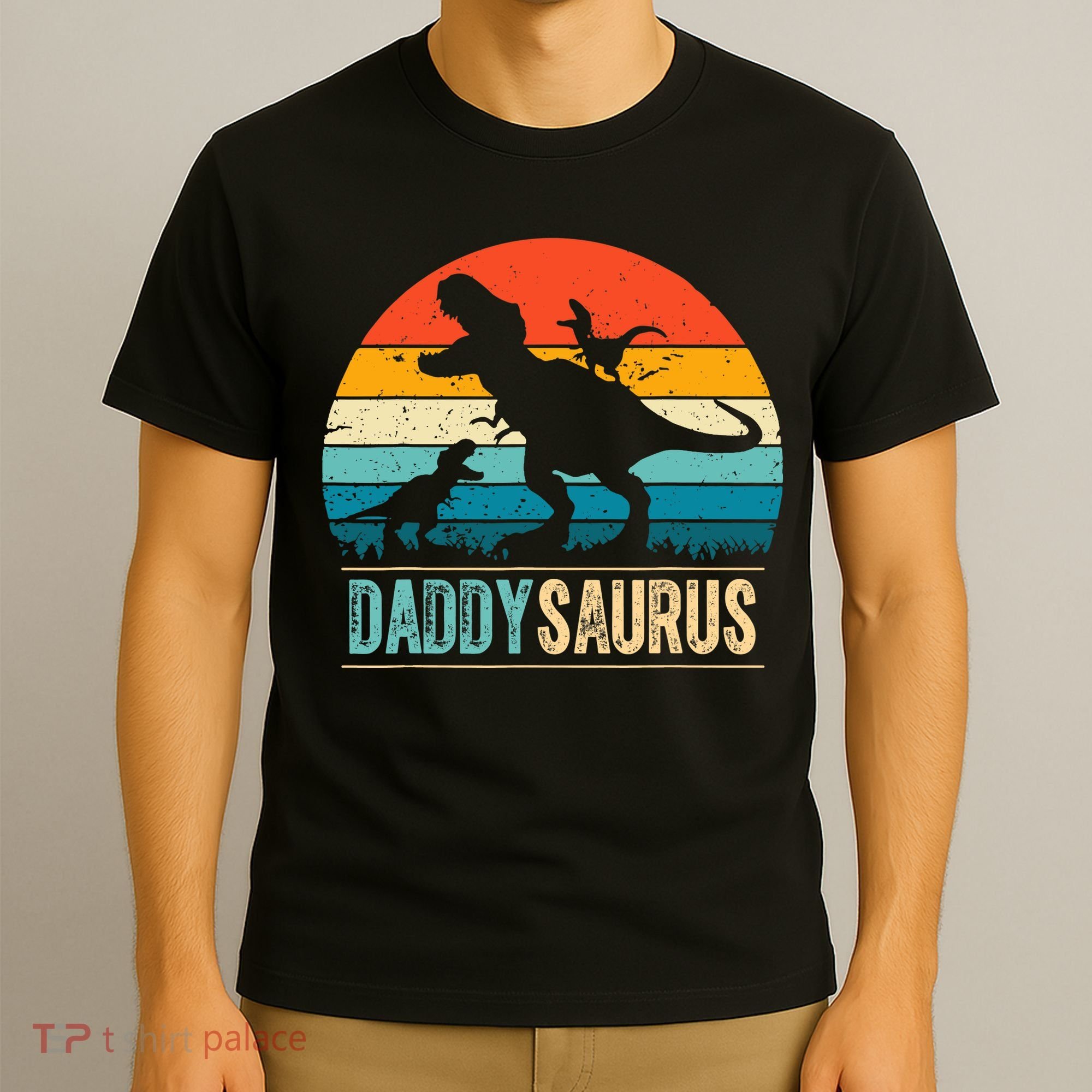 Daddysaurus T-Rex Dad Dinosaur Daddy Saurus Fathers Day T-Shirt