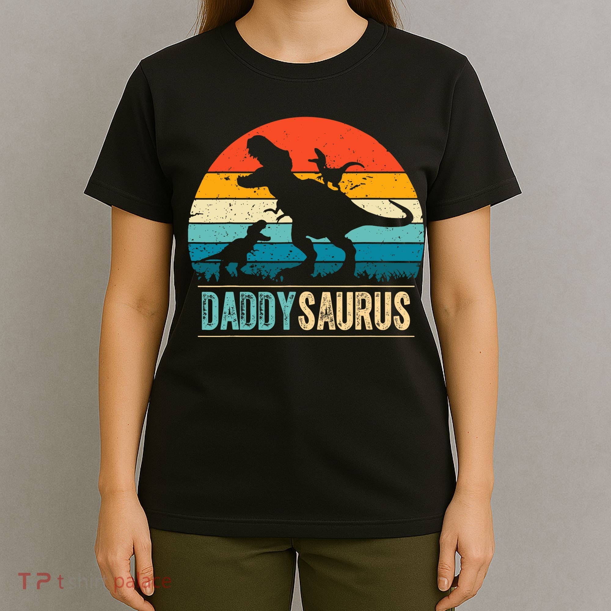 Daddysaurus T-Rex Dad Dinosaur Daddy Saurus Fathers Day T-Shirt
