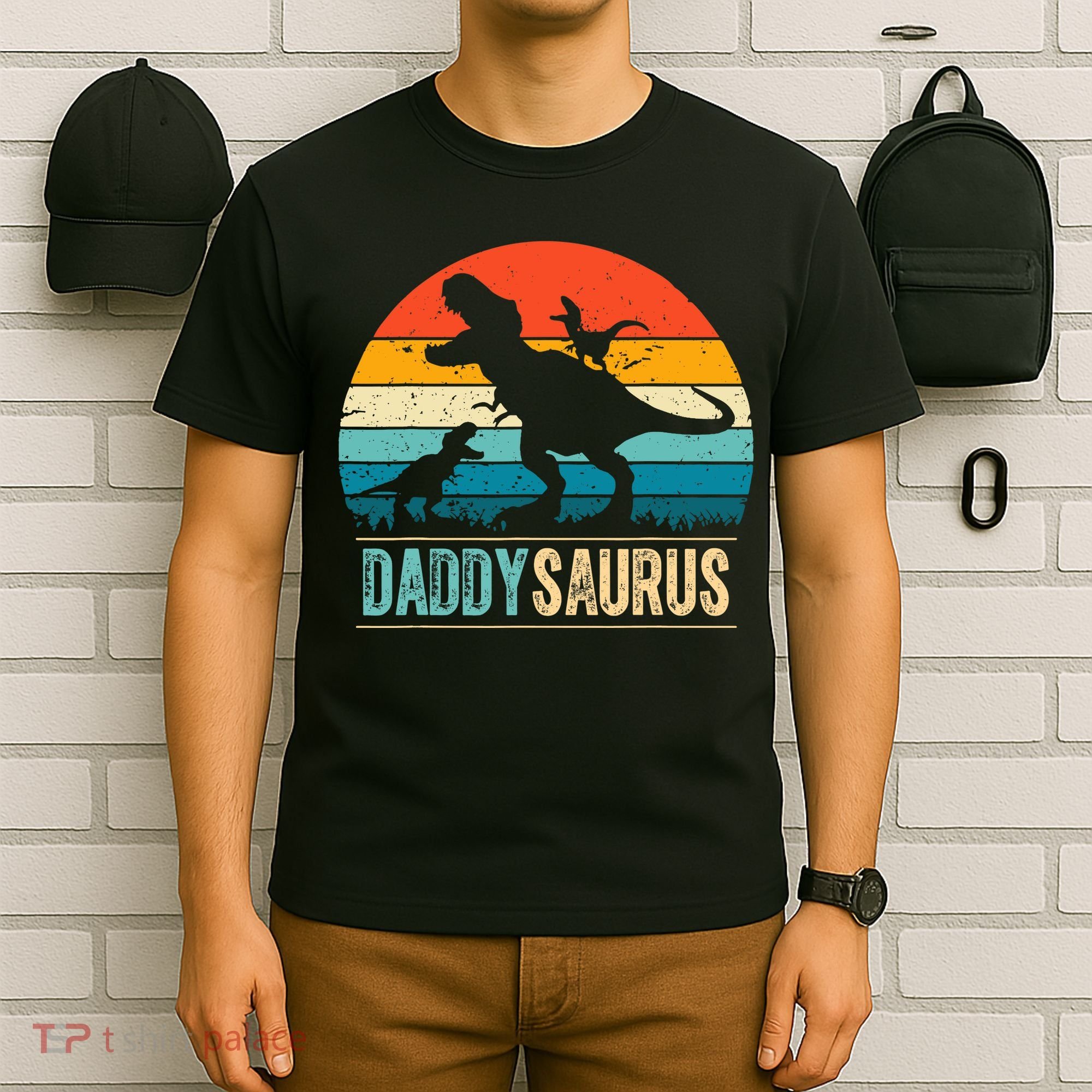 Daddysaurus T-Rex Dad Dinosaur Daddy Saurus Fathers Day T-Shirt