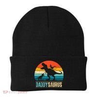 Daddysaurus T-Rex Dad Dinosaur Daddy Saurus Fathers Day Beanie thumb 0