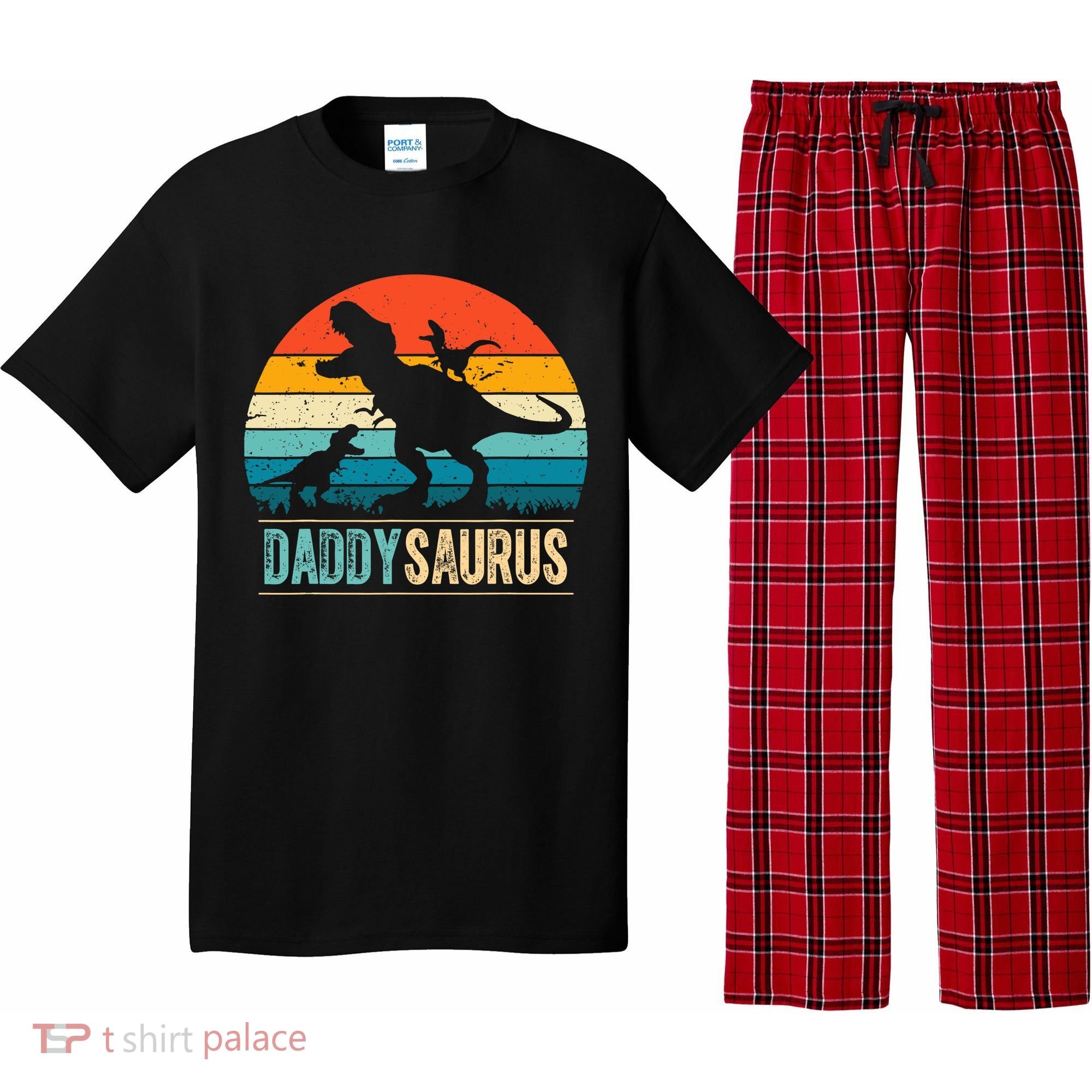 Daddysaurus T-Rex Dad Dinosaur Daddy Saurus Fathers Day Pajama Set