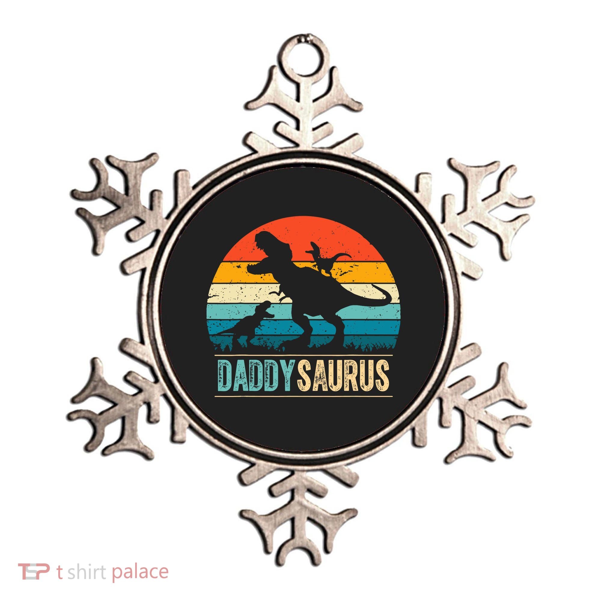 Daddysaurus T-Rex Dad Dinosaur Daddy Saurus Fathers Day Ornament