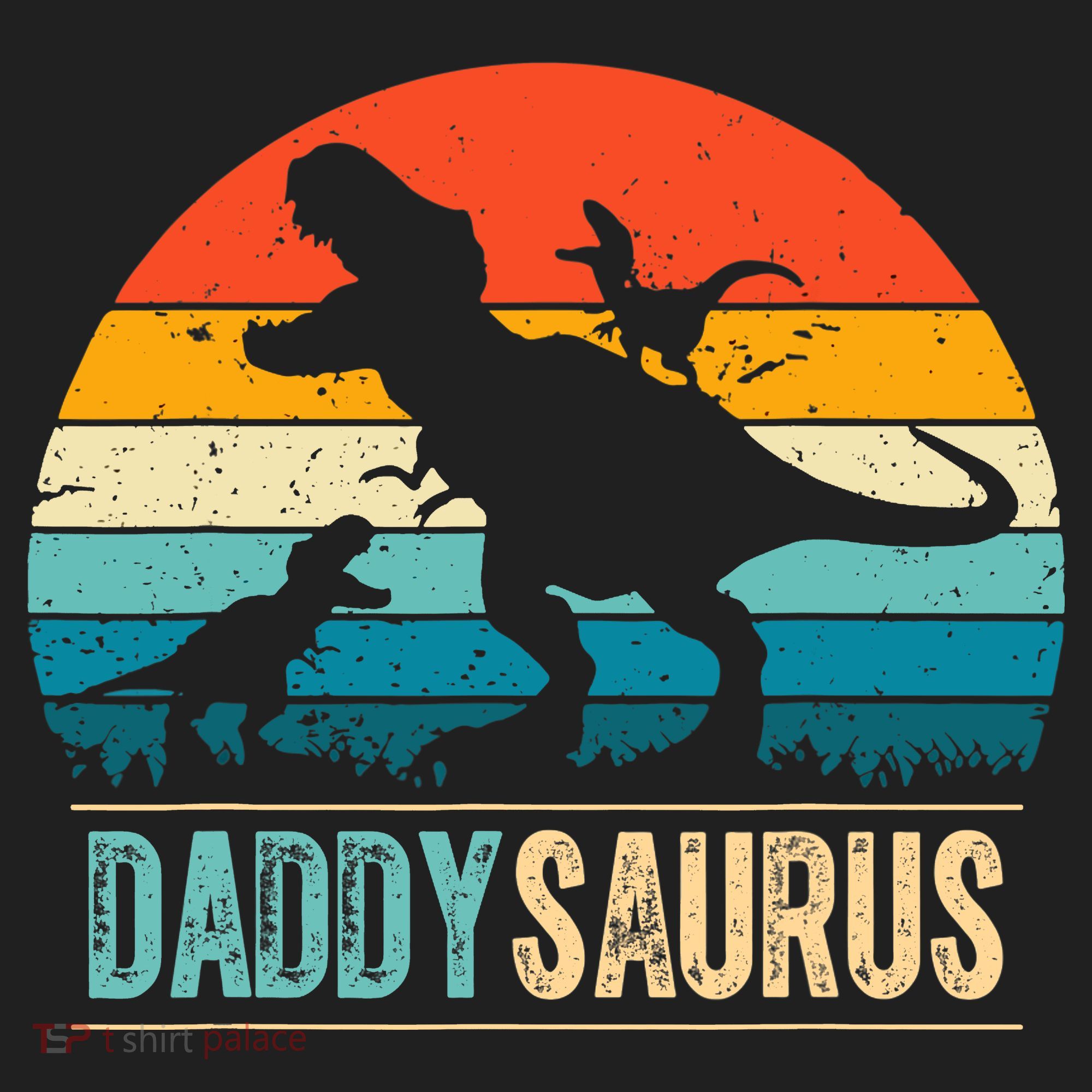 Daddysaurus T-Rex Dad Dinosaur Daddy Saurus Fathers Day Golf Towel