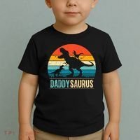 Daddysaurus T-Rex Dad Dinosaur Daddy Saurus Fathers Day Toddler T-Shirt thumb 2