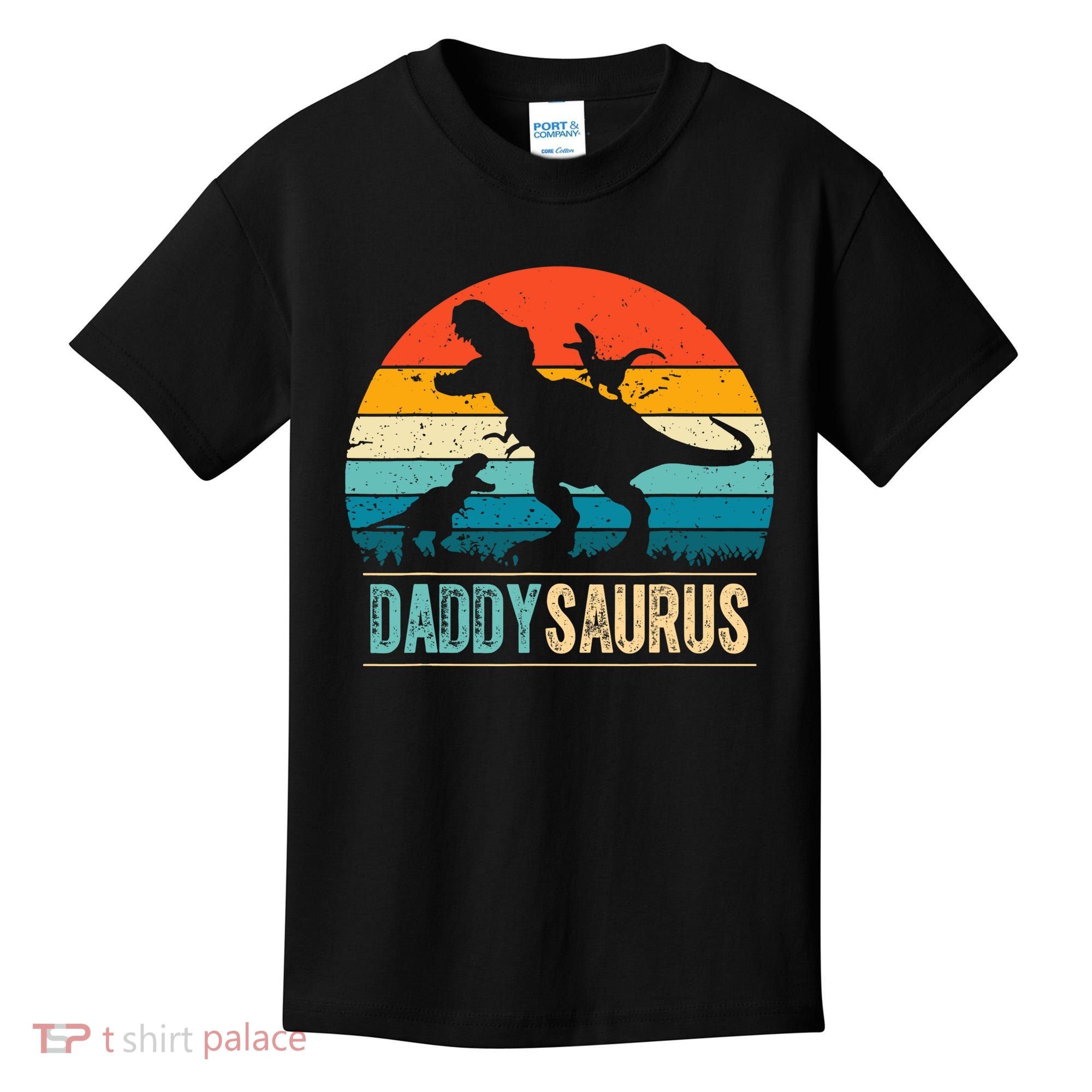 Daddysaurus T-Rex Dad Dinosaur Daddy Saurus Fathers Day Kids T-Shirt