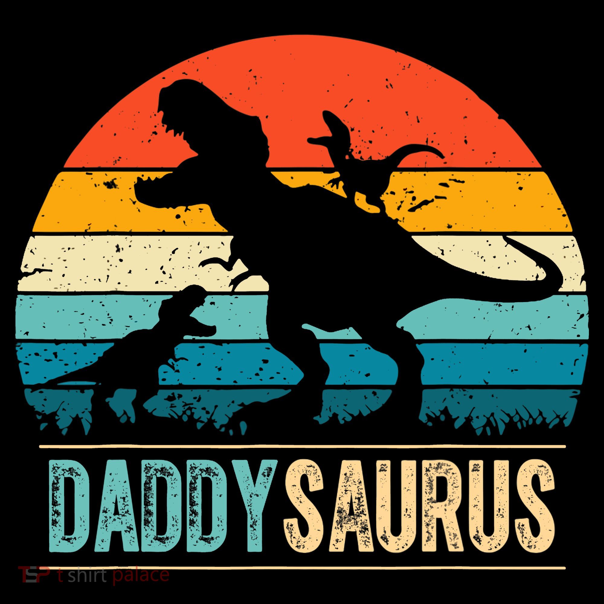 Daddysaurus T-Rex Dad Dinosaur Daddy Saurus Fathers Day Kids T-Shirt