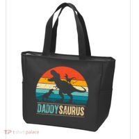 Daddysaurus T-Rex Dad Dinosaur Daddy Saurus Fathers Day Tote Bag thumb 3