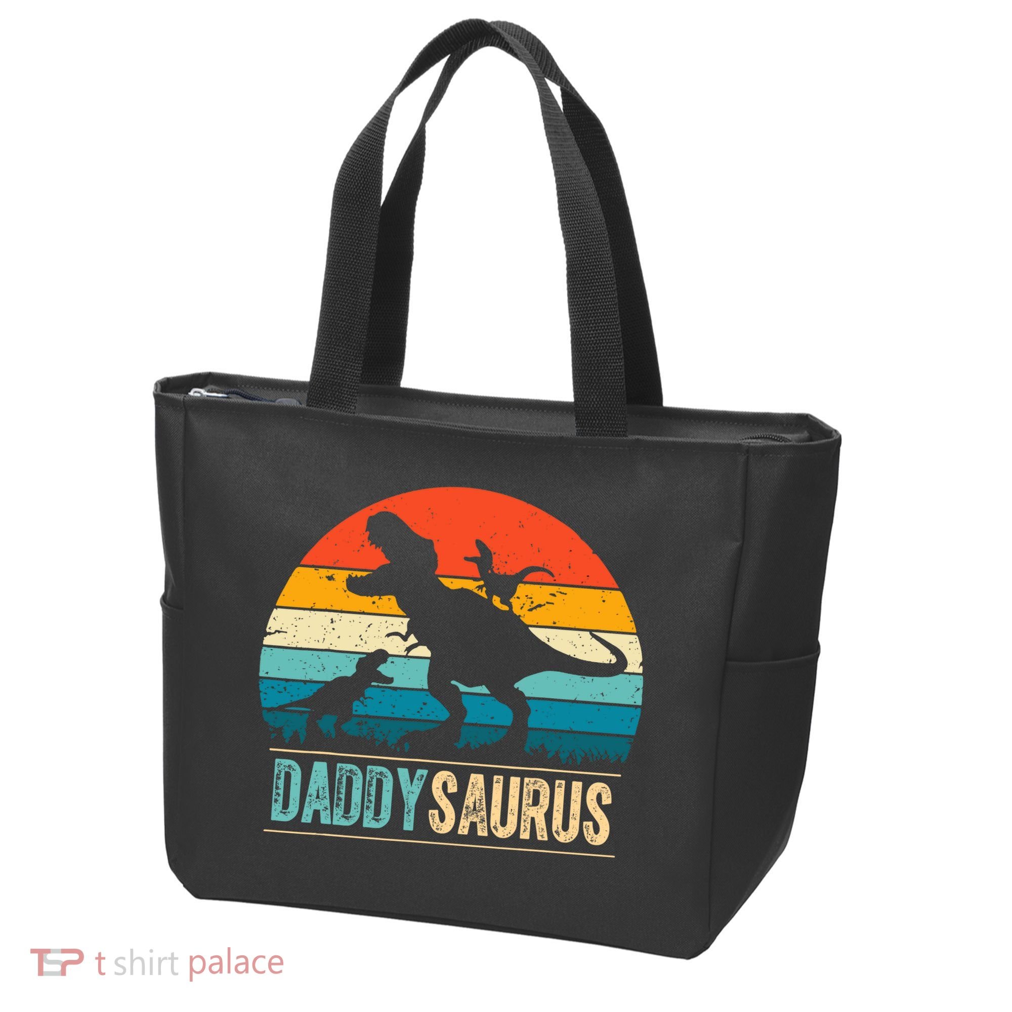 Daddysaurus T-Rex Dad Dinosaur Daddy Saurus Fathers Day Tote Bag