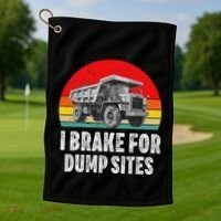 Dump Truck Driver Operator Dumping Truck Trailer Golf Towel thumb 1