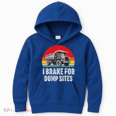 Dump Truck Driver Operator Dumping Truck Trailer Kids Hoodie