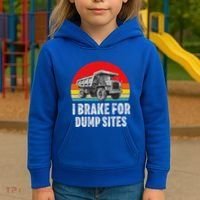 Dump Truck Driver Operator Dumping Truck Trailer Kids Hoodie thumb 3