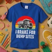 Dump Truck Driver Operator Dumping Truck Trailer Kids T-Shirt thumb 3