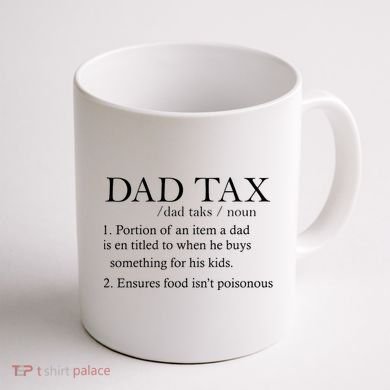 Dad Tax Definition Funny Daddy Family Coffee Mug back