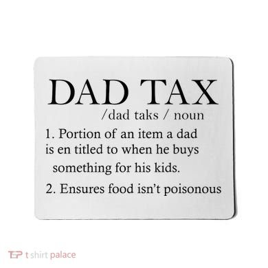 Dad Tax Definition Funny Daddy Family Mousepad