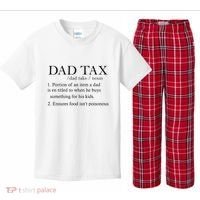 Dad Tax Definition Funny Daddy Family Kids Plaid Pajama Set thumb 0