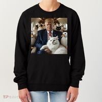 Donald Trump Duck Cat Vote 2024 Women's Sweatshirt thumb 0