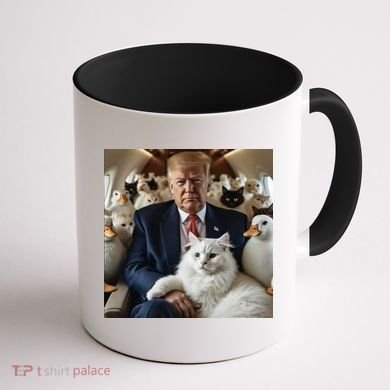 Donald Trump Duck Cat Vote 2024 Coffee Mug back