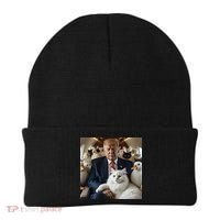 Donald Trump Duck Cat Vote 2024 Beanie thumb 0