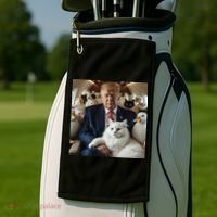 Donald Trump Duck Cat Vote 2024 Golf Towel thumb 2