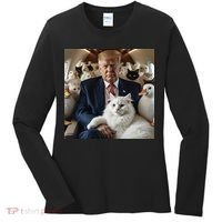 Donald Trump Duck Cat Vote 2024 Women's Long Sleeve Shirt thumb 0