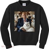 Donald Trump Duck Cat Vote 2024 Kids Sweatshirt thumb 0