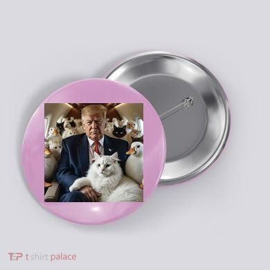 Donald Trump Duck Cat Vote 2024 Button