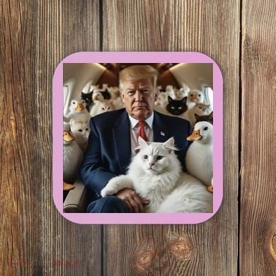 Donald Trump Duck Cat Vote 2024 Coaster