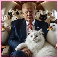 Donald Trump Duck Cat Vote 2024 Coaster thumb 2