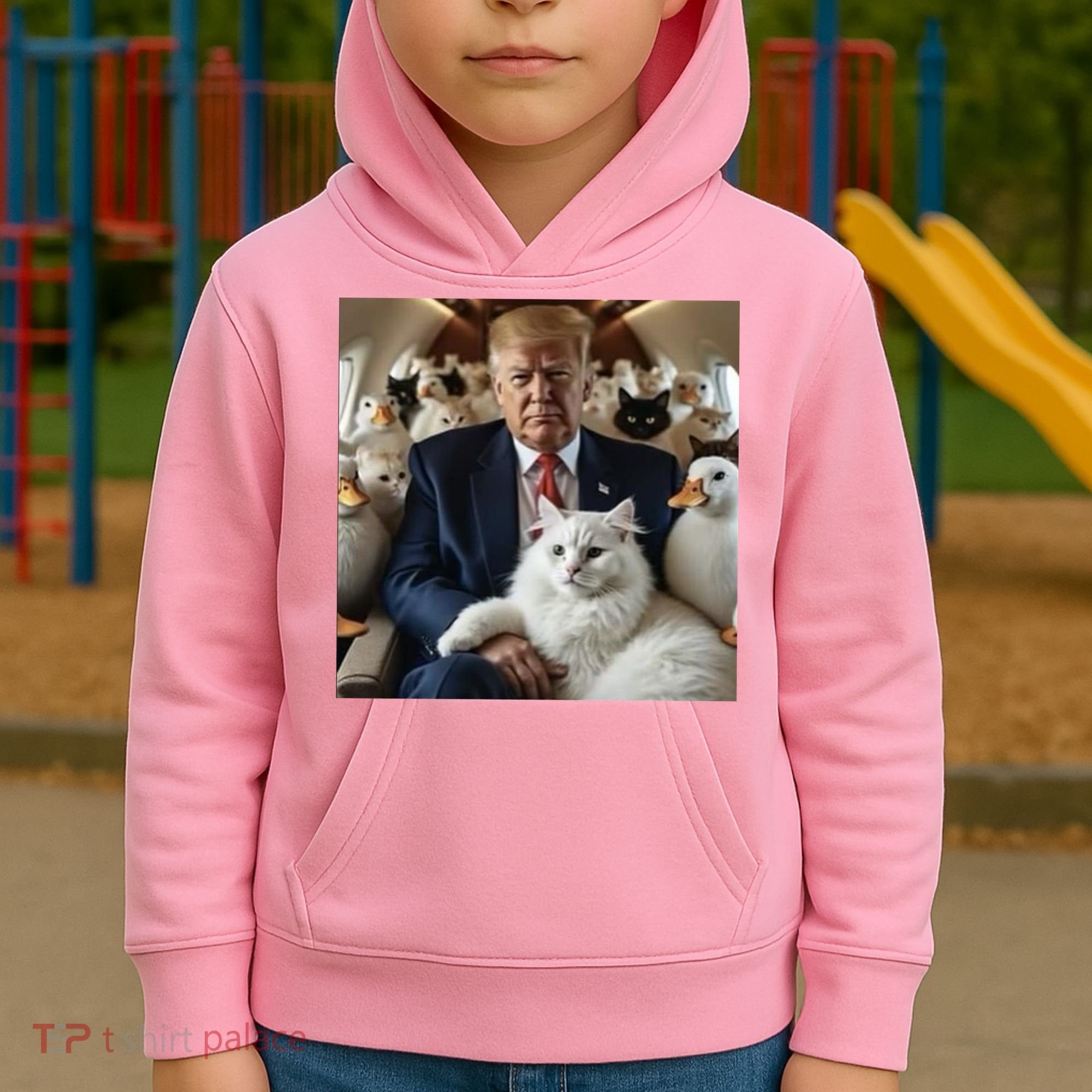Donald Trump Duck Cat Vote 2024 Kids Hoodie