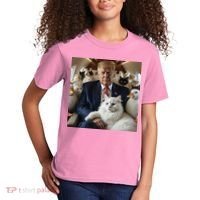Donald Trump Duck Cat Vote 2024 Kids T-Shirt thumb 2