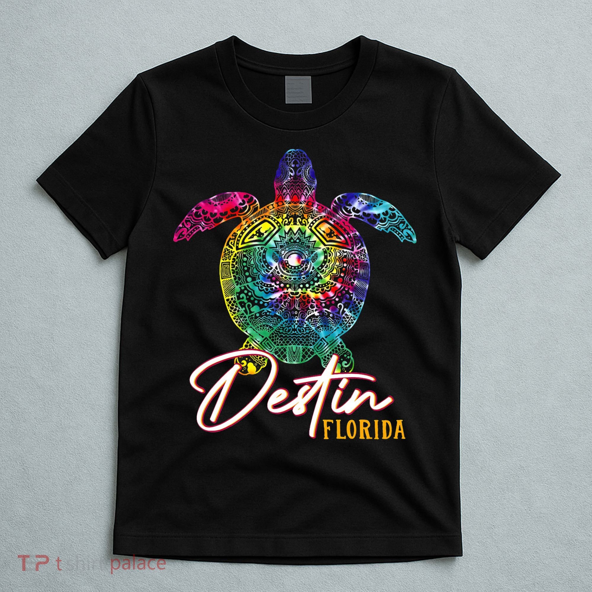 Destin Tie Dye Sea Turtle Florida Matching Family Vacation T-Shirt