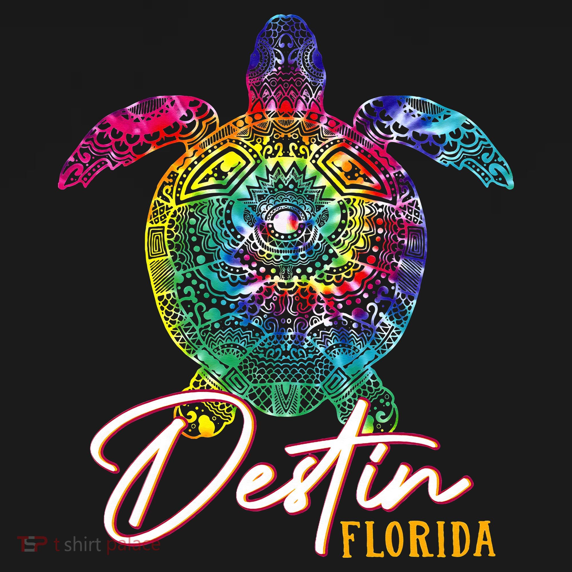 Destin Tie Dye Sea Turtle Florida Matching Family Vacation Women's Hoodie