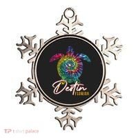 Destin Tie Dye Sea Turtle Florida Matching Family Vacation Ornament thumb 0