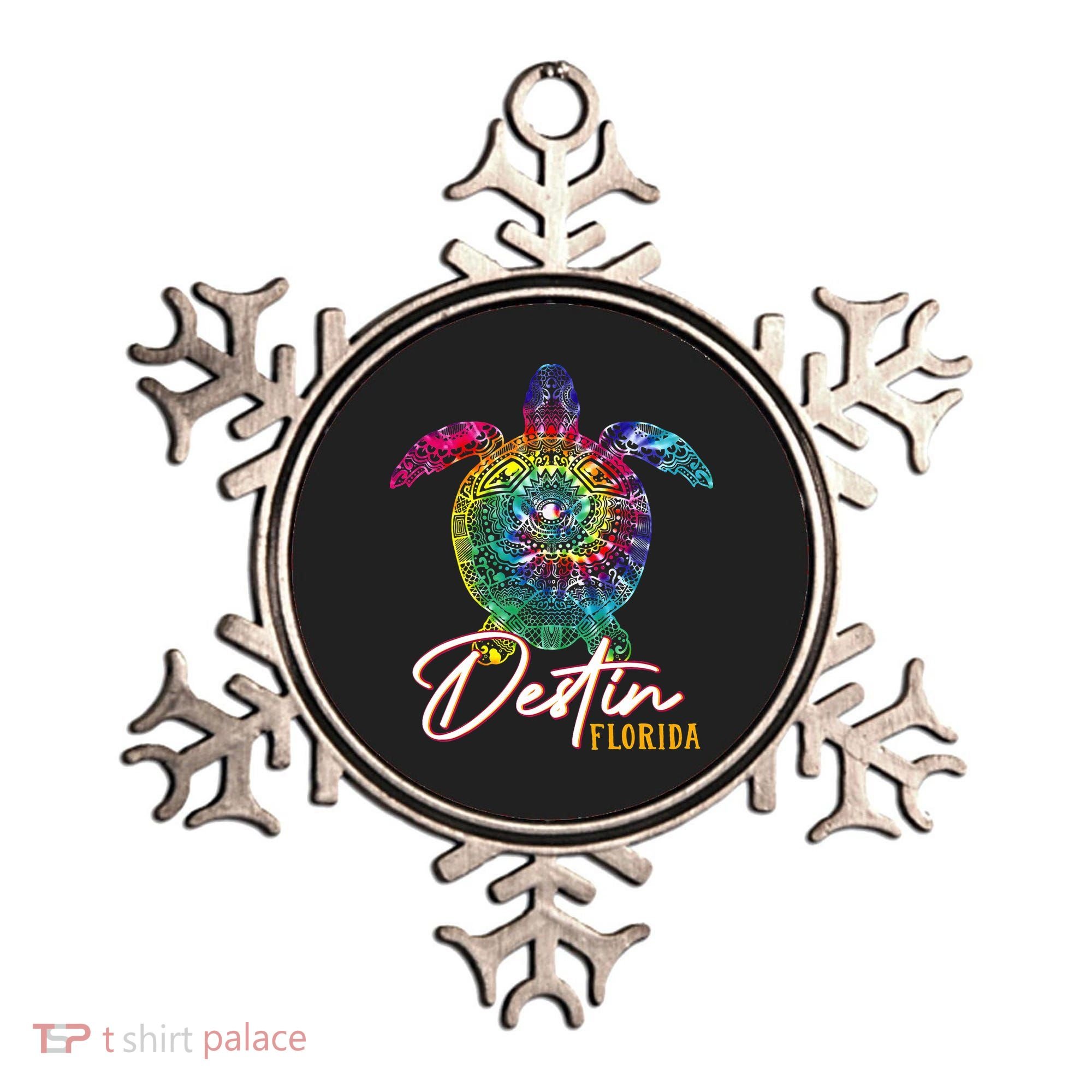 Destin Tie Dye Sea Turtle Florida Matching Family Vacation Ornament