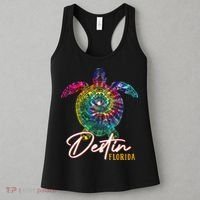 Destin Tie Dye Sea Turtle Florida Matching Family Vacation Women's Tank Top thumb 3