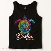 Destin Tie Dye Sea Turtle Florida Matching Family Vacation Tank Top thumb 2