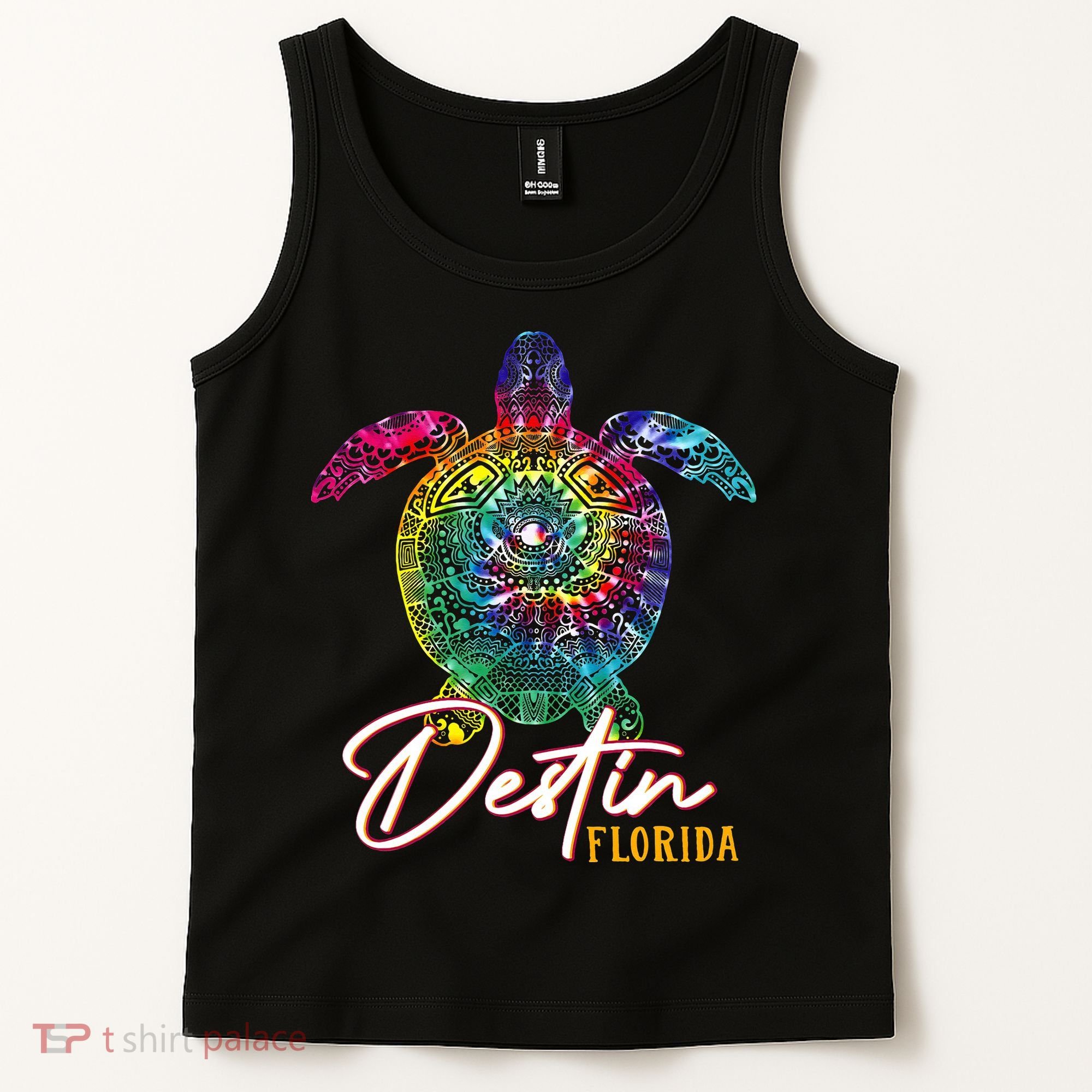Destin Tie Dye Sea Turtle Florida Matching Family Vacation Tank Top