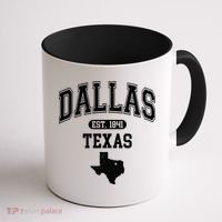 Dallas Texas Est 1841 Varsity Coffee Mug thumb 1