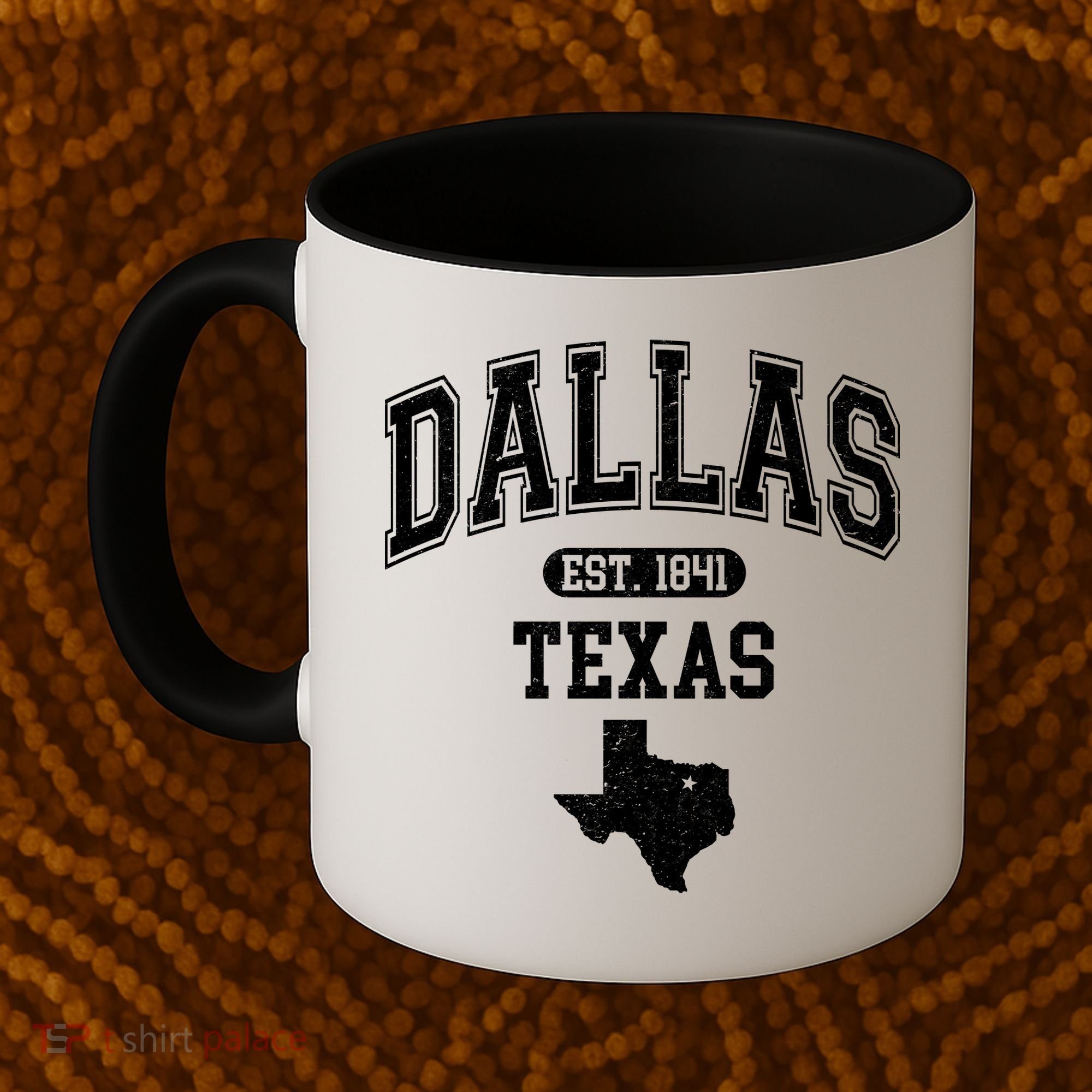 Dallas Texas Est 1841 Varsity Coffee Mug