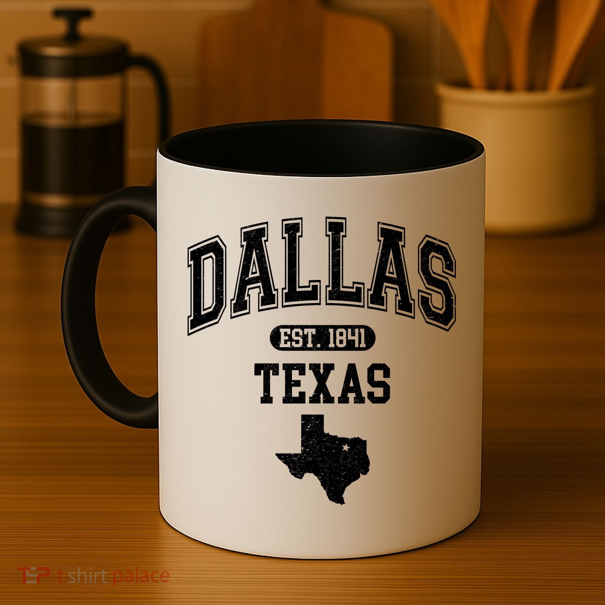Dallas Texas Est 1841 Varsity Coffee Mug