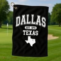 Dallas Texas Est 1841 Varsity Golf Towel thumb 1