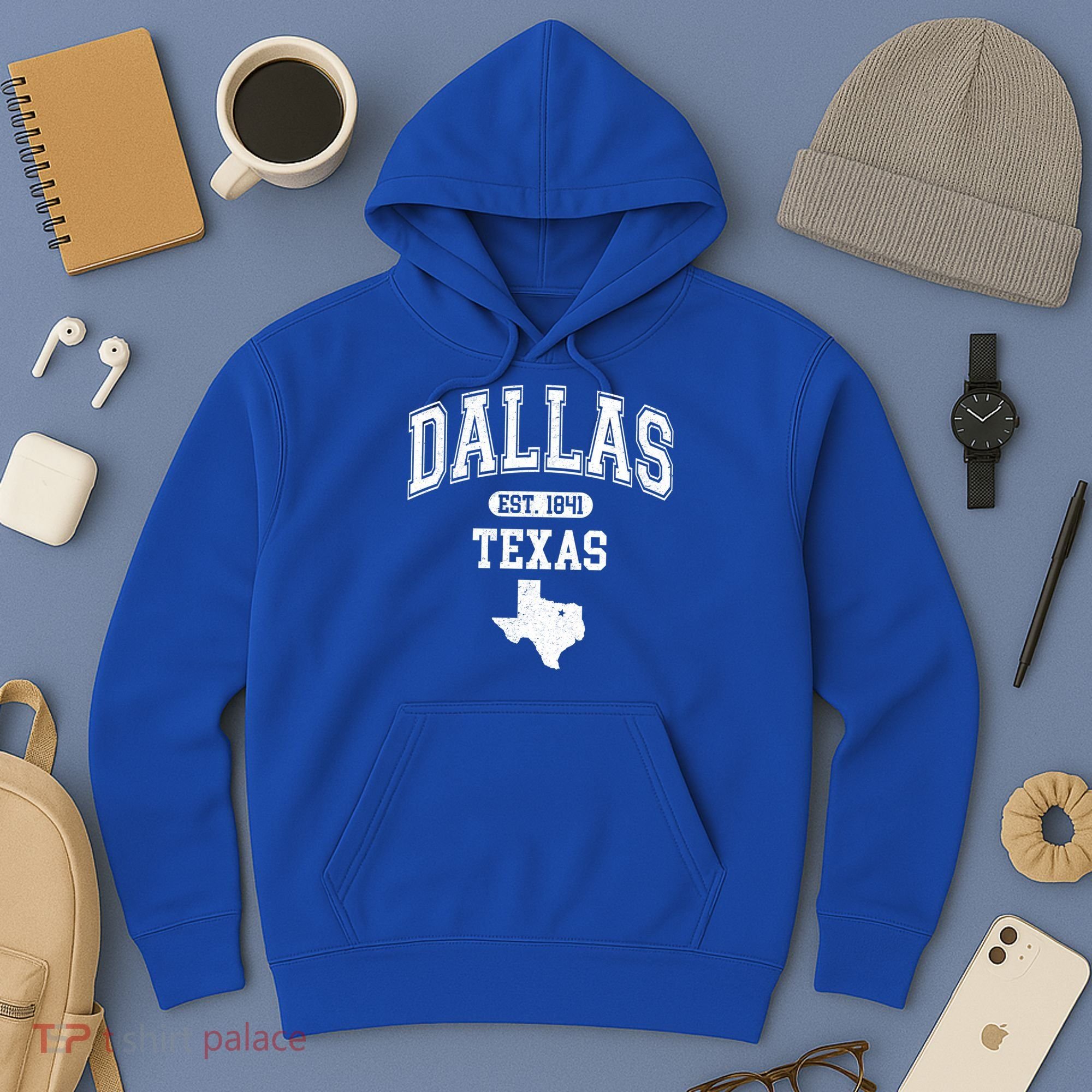 Dallas Texas Est 1841 Varsity Hoodie