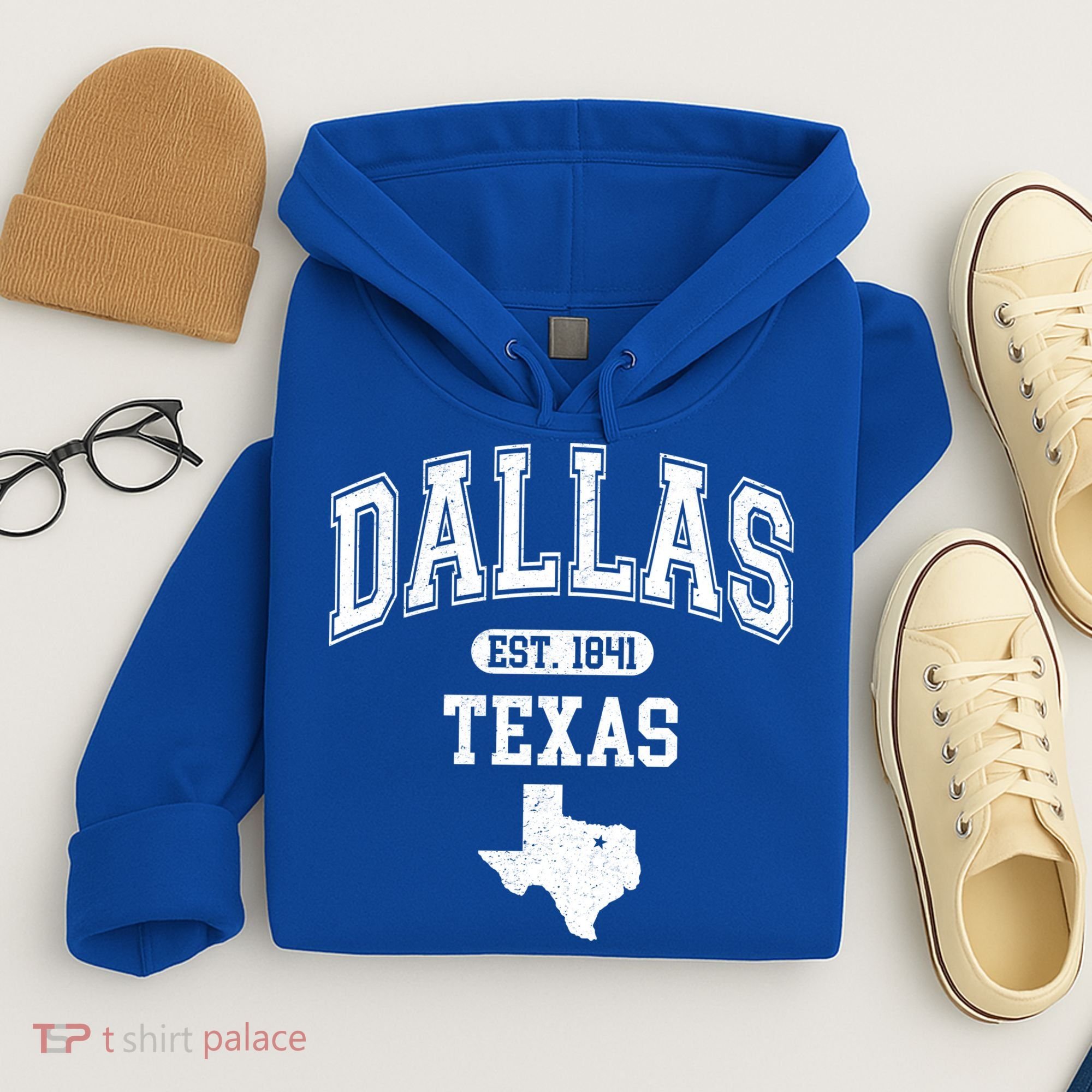 Dallas Texas Est 1841 Varsity Hoodie