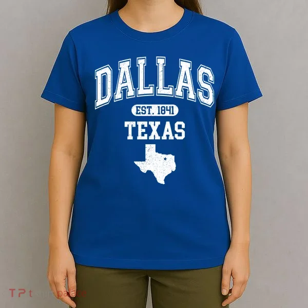 Dallas Texas Est 1841 Varsity T-Shirt