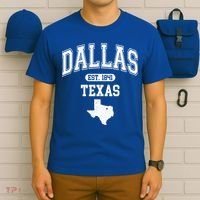 Dallas Texas Est 1841 Varsity T-Shirt thumb 6