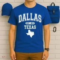 Dallas Texas Est 1841 Varsity T-Shirt thumb 6