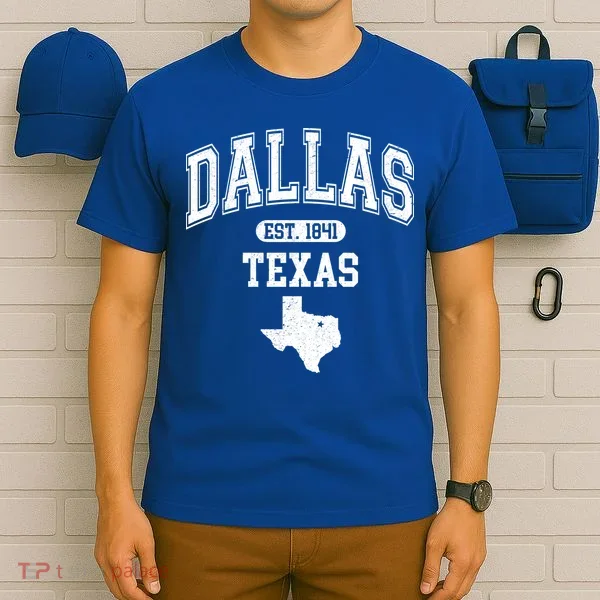 Dallas Texas Est 1841 Varsity T-Shirt